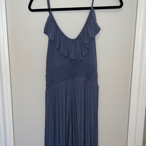 Express knit high low cut out back maxi